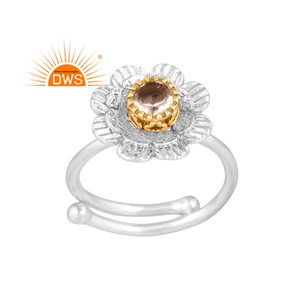 Best Selling Fine Sterling Silver Natural <b>Crystal</b> Quartz Gemstone Stackable <b>Ring</b> Custom Jewelry Manufacturer - Product Image 1