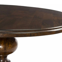Mobilier de cafétéria en bois massif de conception européenne moderne Table de salle à manger ronde en bois pour table de café de ferme