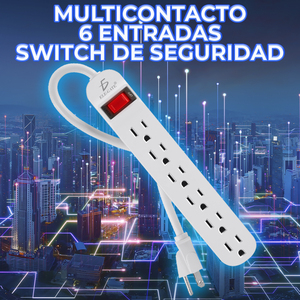 Multipresa versatile a 6 porte con cavo di prolunga da 5 m e corrente nominale di 16A per un comodo collegamento Wi-Fi - Product Image 3