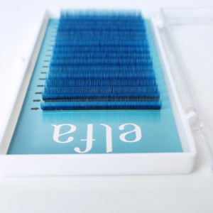 ขนตาปลอม ELFA ยี่ห้อ HY LON FIBER สำหรับงานปาร์ตี้ฮาโลวีน แบบไล่สี 0.10 ความยาวผสม 8-15 มม. สีฟ้าธรรมชาติ ผลิตในเวียดนาม - Product Image 5