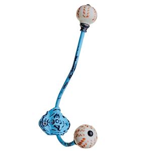 Shabby Chic Cast Iron <b>Coat</b> and Hat <b>Hooks</b> Light Green Wash with Ceramic Knobs Wall Mounted Chic & Stylish Home <b>Decor</b> - Product Image 3