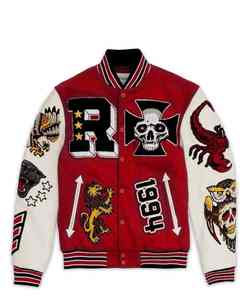 Chaqueta Varsity Personalizada de Hip Hop, Estilo Urbano, Talla Grande, Chaqueta Universitaria con Bordado de Chenilla de Calidad, Manga de Cuero de Béisbol - Product Image 3