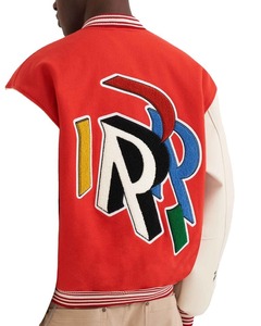 Couleur foncée manches femmes hommes 2025 hommes mode Pu cuir manches épissure Argyle bouton Baseball université veste - Product Image 5