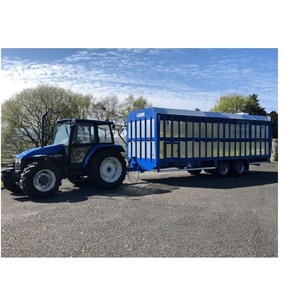 Galvanized Steel Double Axle Livestock <b>Farm</b> <b>Trailer</b> Horse Cattle Animal Transport Equipment For Wholesale - Product Image 6