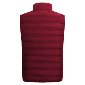 Venta completa de fábrica, chaleco acolchado brillante sin mangas de invierno, chaqueta con logotipo personalizado, chalecos de burbuja para hombre con cuello de pie - Product Image 2