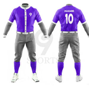 ชุดเบสบอลของผู้ชายผ้าแห้งเร็วชุดเบสบอลสำหรับผู้ชายโลโก้ตามสั่ง - Product Image 2