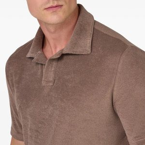 Camisa Casual de Verano para Hombre, Nueva, Bordada, con Botones, Estilo Golf, Manga Corta, Tejido de Punto, Transpirable, 100% Algodón, Diseño Liso - Product Image 3