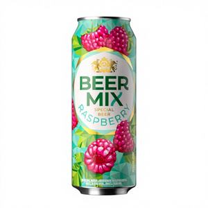 Bière Cocktail Framboise, Bière Hybride Fruits & Légumes, Couleur Claire, Pasteurisée, Canette 0,5L, 2,5% ABV, Fraîche - Product Image 1