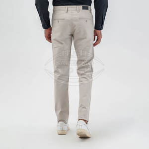 Pantalones Chino Ligeros de Lona No Tejida para Hombre, con Botones, Corte Recto, de Algodón, Resistentes al Viento, con Bolsillos Teñidos, Ideales para Oficina y Salidas - Product Image 4