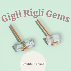 Hot Selling 14K Yellow Gold Ethnic Style Handmade <b>Fine</b> <b>Stud</b> <b>Earrings</b> Unisex Aquamarine Hoop <b>Earrings</b> for Weddings Parties Gifts - Product Image 2