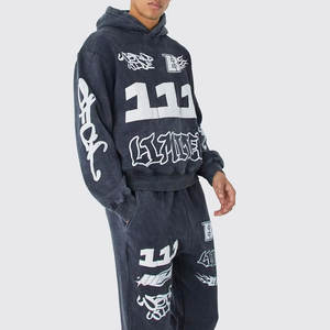 Chándal de algodón OEM para hombre, logotipo personalizado, diseño bordado, ropa deportiva de moda, ropa de gimnasio, fabricante de exportación a granel - Product Image 6