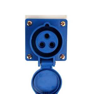 Gran oferta enchufe Industrial estacionario 3 pines 16A IP44 2P + PE enchufe eléctrico de plástico ABS 220-250V enchufe Industrial de conmutación - Product Image 1