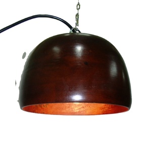 Lámparas industriales colgantes de madera con certificación Premium con acabado dorado y plateado Material de vidrio Bombilla Fuente de luz Aplicación de hotel - Product Image 1