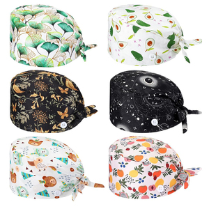 Bonnets de travail pour femmes en gros, doublés de satin, design personnalisé, bonnets d'infirmière mignons à motifs de dessins animés, bonnets de travail imprimés pour femmes - Product Image 1