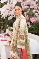 Ssumaira présente des robes Anarkali en soie Maria B imprimées, en trois pièces, avec un dupatta, de haute qualité, luxueuses, pour les occasions formelles et les fêtes.