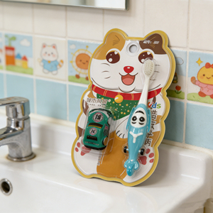 <span class=keywords><strong>Cepillo</strong></span> de <span class=keywords><strong>Dientes</strong></span> Interactivo Ecológico para Niños con Juguete de Coche, Set de Entrenamiento Divertido para el Cepillado Dental para Niños de 2 a 8 Años, Cerdas Suaves, Cuidado Bucal - Product Image 1