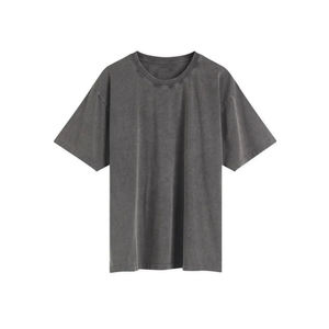 T-shirt vintage surdimensionné pour homme délavé à l'acide, 100% coton, décontracté, coupe ample - Product Image 1