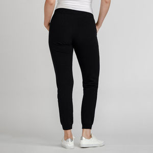 Nouveautés Pantalons de survêtement pour femmes en coton épais de couleur unie, taille haute, déchirés, pour l'hiver, 100% coton, respirant, écologique - Product Image 4