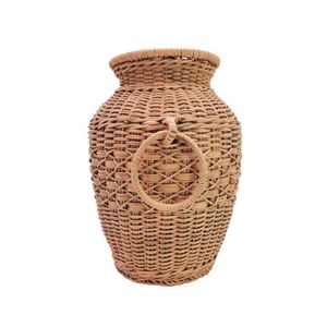 Florero de ratán bohemio de diseño ecológico con asa para accesorios de decoración del hogar mayorista de Vietnam - Product Image 4