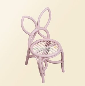 เก้าอี้เด็กหวายลายผีเสื้อสำหรับเด็กนั่งสบายเป็นมิตรกับสิ่งแวดล้อมสำหรับห้องเด็กเล่นห้องนอนและพื้นที่อ่านหนังสือ - Product Image 5