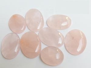 Piedra preciosa de cabujón liso de cuarzo rosa para hacer joyería, suministros de mayorista, piedra Natural recién llegada - Product Image 3