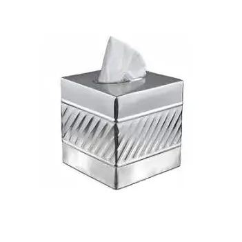 Luxurious Design Metal Tissue Box Customized Shape Decorating Standard Shiny Metal Tissue Box
