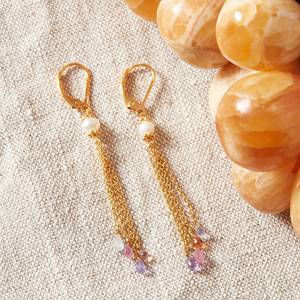 Personnalisable ethnique perle et saphir pierre précieuse boucle d'oreille 925 argent massif femmes boucle d'oreille à la main bijoux fins en gros présent - Product Image 1