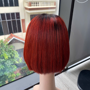 LINU Virgin Lace Front <b>Long</b> HD Double Drawn Vietnamese Hair <b>Wig</b> 250% Density Reddish Ginger Honey Brown Rainbow - Product Image 4