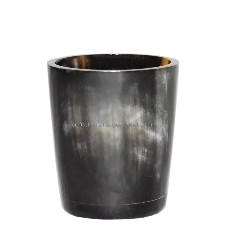 El mejor vidrio de cuerno de búfalo creativo tallado a mano vikingo beber cuerno taza/vidrio simple cuerno pieza de vidrio
