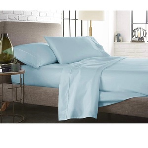 Délicat garder au chaud ensemble de literie 100% coton biologique certificat GOTS motif à la mode couleur bleue housses de couette avec taie d'oreiller - Product Image 1
