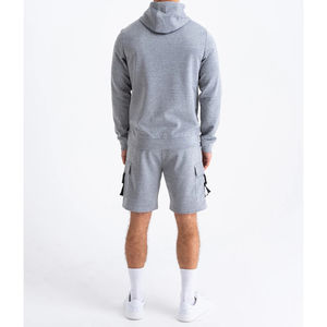 Vente en gros coupe-vent jogging 2024 nouveauté ensemble de shorts à capuche personnalisés pour hommes hiver unisexe décontracté grande taille - Product Image 4