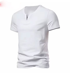 2024 hommes de haute qualité élégant imprimé col rond ample décontracté T-Shirt coupe régulière taille à manches courtes tricoté tissu - Product Image 5