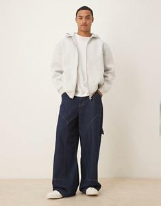 Sudadera Oversize Desgastada de Algodón 100% de Alto Gramaje con Acabado Deshilachado para Hombre y Mujer, Estilo Urbano, Venta al por Mayor, Moda Vanguardista - Product Image 1