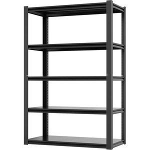 Supports de stockage en métal industriel noir réglable à 5 niveaux Étagères de garage utilitaires commerciaux Tarifs bas Soudage Treillis métallique en aluminium - Product Image 1
