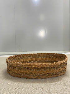 Combination Sedge and <b>Rattan</b> Woven Bread <b>Basket</b> Elegant <b>Storage</b> Tray - Product Image 3