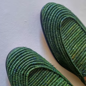Zapatos marroquíes hechos a mano para hombres rafia mulas - Product Image 1