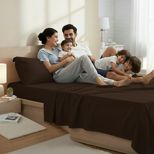 Luxury Solid Color <b>Bed</b> Sheet Set | Soft Microfiber <b>Bedding</b> with Pillowcases | Hotel Quality <b>Double</b> <b>Bed</b> Linen | Factory Wholesale - Product Image 2