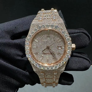 นาฬิกาข้อมือผู้ชายหรูหรา ระบบอัตโนมัติ ประดับเพชรโมอิสซาไนต์ VVS ตัวเรือนสแตนเลสสตีล หน้าปัด 41 มม. เครื่อง Miyota - Product Image 1