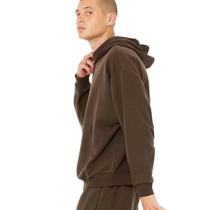 Men's Hoodies New Fashion 100% Cotton Hooded Pullover High Quality <b>Thick</b> <b>Fleece</b> Solid Hoody - Product Image 2
