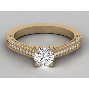 Bague solitaire en or 10 carats pour femmes, diamant cultivé en laboratoire - Product Image 2