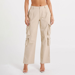 Wholesale <b>Women</b> Soft Shell Cargo Pants Quick Dry Breathable Anti-Wrinkle Striped Jogger Pants Designed for Outdoor Workouts - Product Image 4