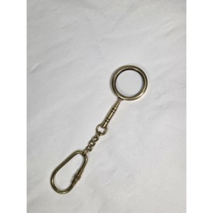Llavero de latón antiguo con lupa vintage, lente de explorador para un toque clásico - Product Image 2