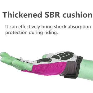 Gants de boxe et de cyclisme professionnels respirants à demi-doigts, design personnalisé, avec coussinets antidérapants, pour moto et vélo de route, en nylon et coton - Product Image 6