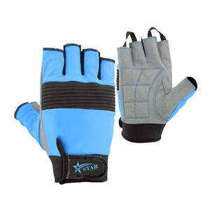 Guantes de Cuero Personalizados de Alta Calidad para Levantamiento de Pesas, Medios Dedos, para Gimnasio, Deportes y Fitness - Product Image 1