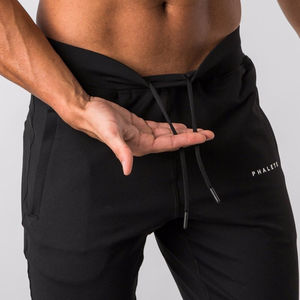 OEM al por mayor logotipo personalizado hombres Joggers pantalones de chándal casuales Jogger negro Casual Algodón elástico gimnasios Fitness para hombres Pantalones - Product Image 4