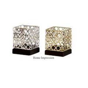 Size and Shape Customization Available Set of 4 Gold Plated Metal Wires <b>Crystal</b> Beaded <b>Candle</b> and Wax Stick Holders and Votives - Product Image 6