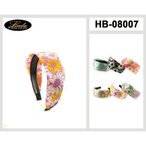 Bandeau floral tendance Linda pour femme, accessoire en tissu, bandeau décontracté HB 08007 - Product Image 1
