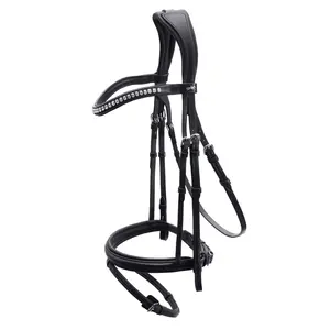 Bridle Rome Select Licou en cuir avec matériel en laiton et boucle en métal Sac d'accessoires de style occidental - Product Image 1