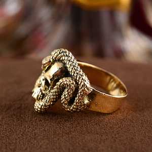 New Design Gothic Skull <b>Ring</b> Biker Brass <b>Rings</b> <b>Men</b> Antique Brass Snake Animal Jewelry Statement Band <b>Ring</b> <b>for</b> Wholesale/OEM/ODM - Product Image 3