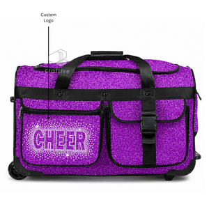 Bolsa de Deporte Personalizada con Lentejuelas de PU para Animadoras, Bolsa de Viaje para Competencia de Equipo con Compartimento para Ropa, Bolsa de Fin de Semana para Prácticas Deportivas - Product Image 1